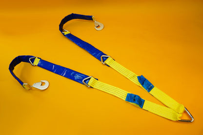 Winching Assistance Straps 1.5m x 50mm Webbing Winch Brother 4Ton Breakaway Claw