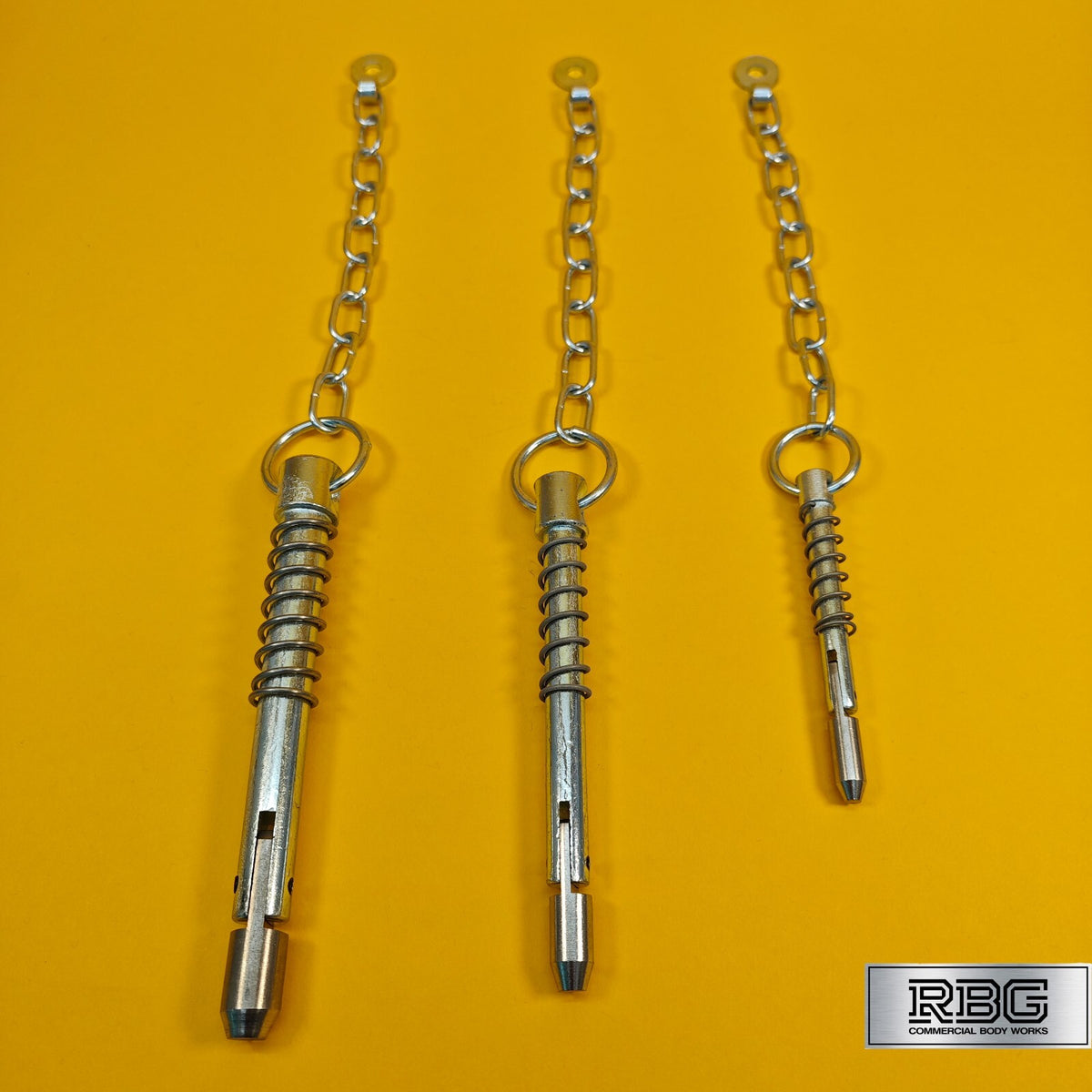 Sword Pin and Chain Spring Loaded, Retaining Cotter Pin 9.5mm; 12.5mm; 16mm.