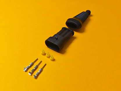 SuperSeal Connector Kit 3 Pin Female With Protective Boot AMP Waterproof IP67 TE