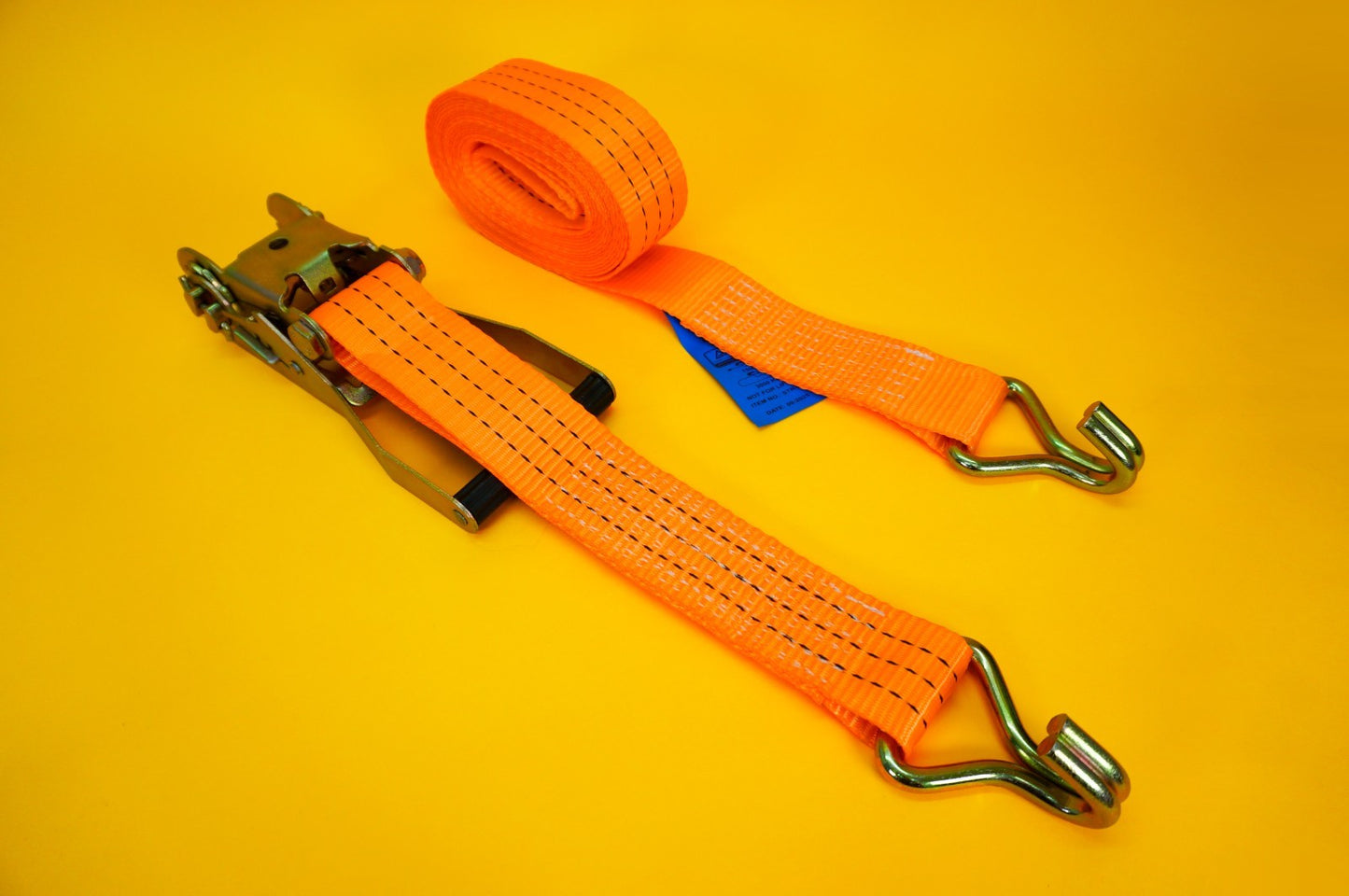 Ratchet Tie Down Strap 3Ton 50mm High-Visibility Orange 6m Lashing Cargo Safety