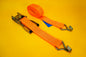 Ratchet Tie Down Strap 3Ton 50mm High-Visibility Orange 6m Lashing Cargo Safety