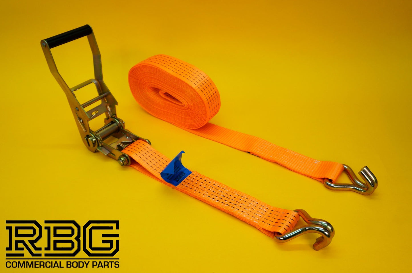 Ratchet Tie Down 50mm Strap 5ton High-Vis Orange 9m Lashing Cargo Recovery