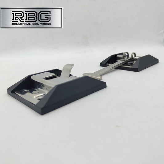 1x Door Retainer Sprung T Hook 95mm + Catch Plate & Bases Horsebox Trailer Truck
