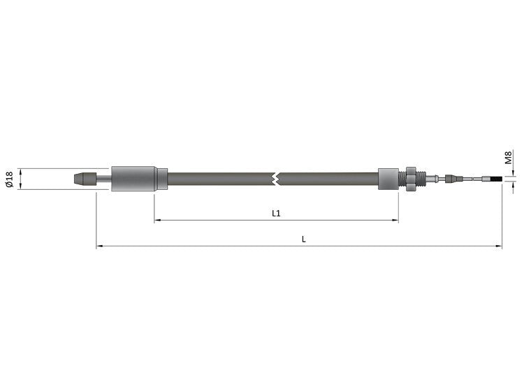 1030mm Brake Cable Long Life Detachable Bowden For Knott Ifor Williams Trailers