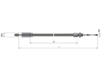 1030mm Brake Cable Long Life Detachable Bowden For Knott Ifor Williams Trailers
