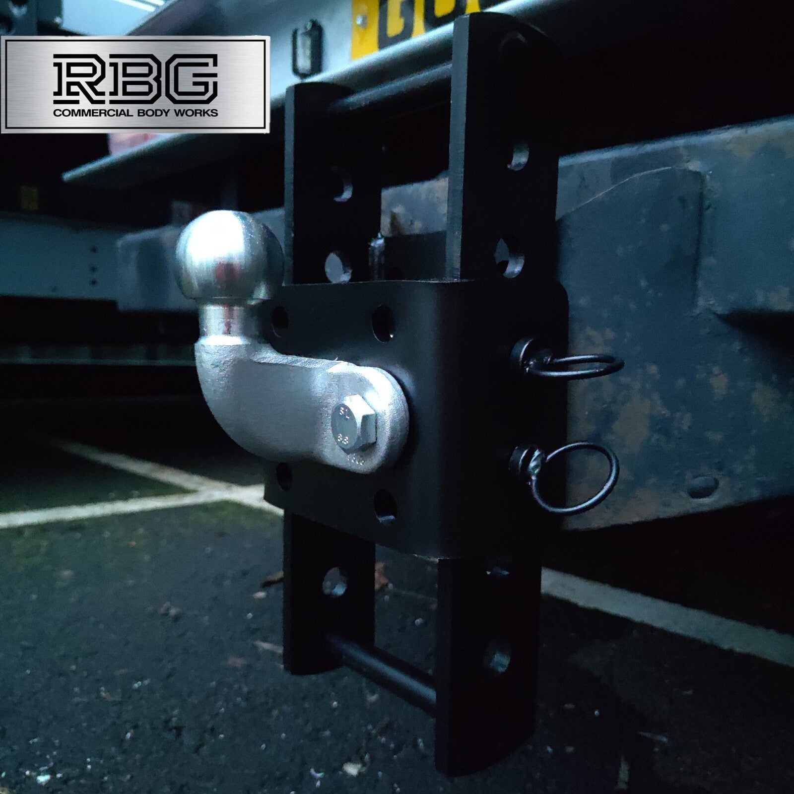 Adjustable Tow Hitch Drop Plate set & 50mm Tow Ball Maypole Trucks Tractors 4x4