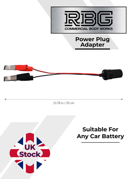 Car Battery to Power Plug Adapter Cable Folder, Auto Battery Alligator Clip