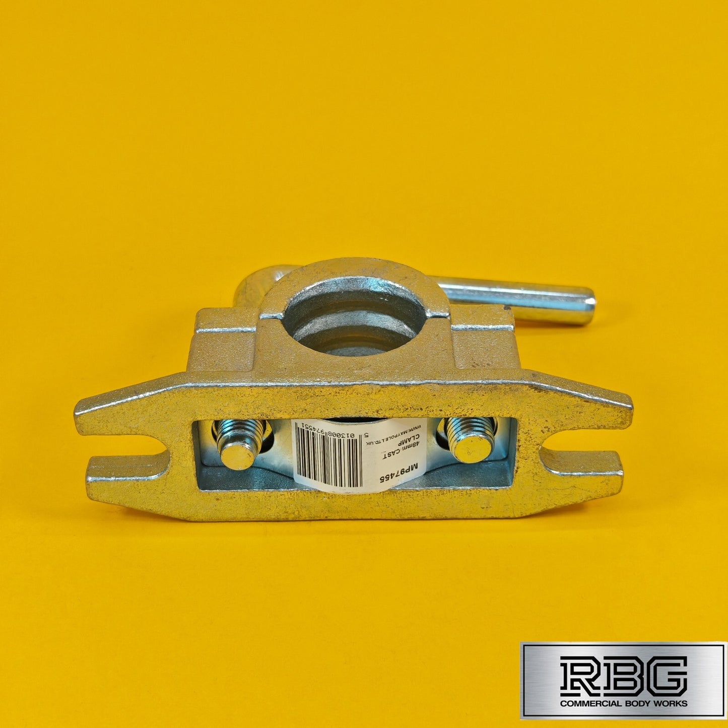 Jockey Wheel Clamp 48mm For Trailer Prop Stand Serrated Heavy Duty Zinc Plated