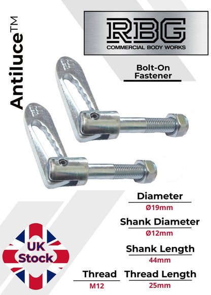 Antiluce™ Fasteners, Z/P Drop Lock Horsebox, Trailer, Pickup Tailgate Anti-Luce