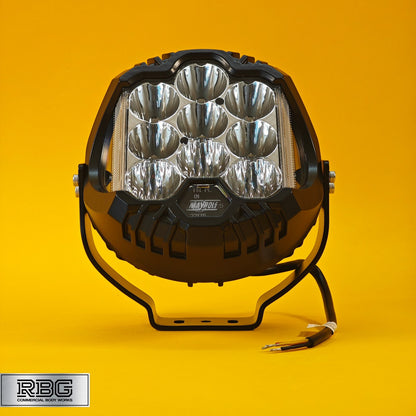 LED Driving Light 9" Inch Spot Flood Dual Beam Long Distance Round Light 12/24V