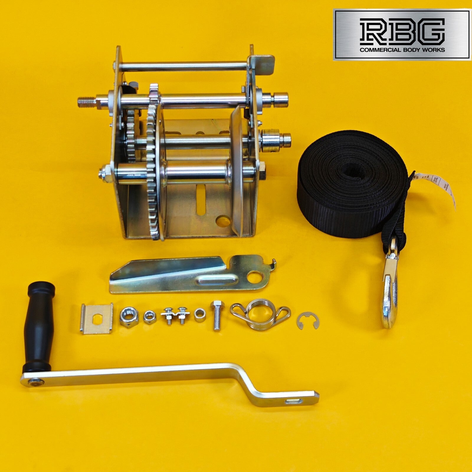 2000Lb Hand Winch + Strap & Hook 900Kg Professional Dual Speed Heavy Duty 7M UK