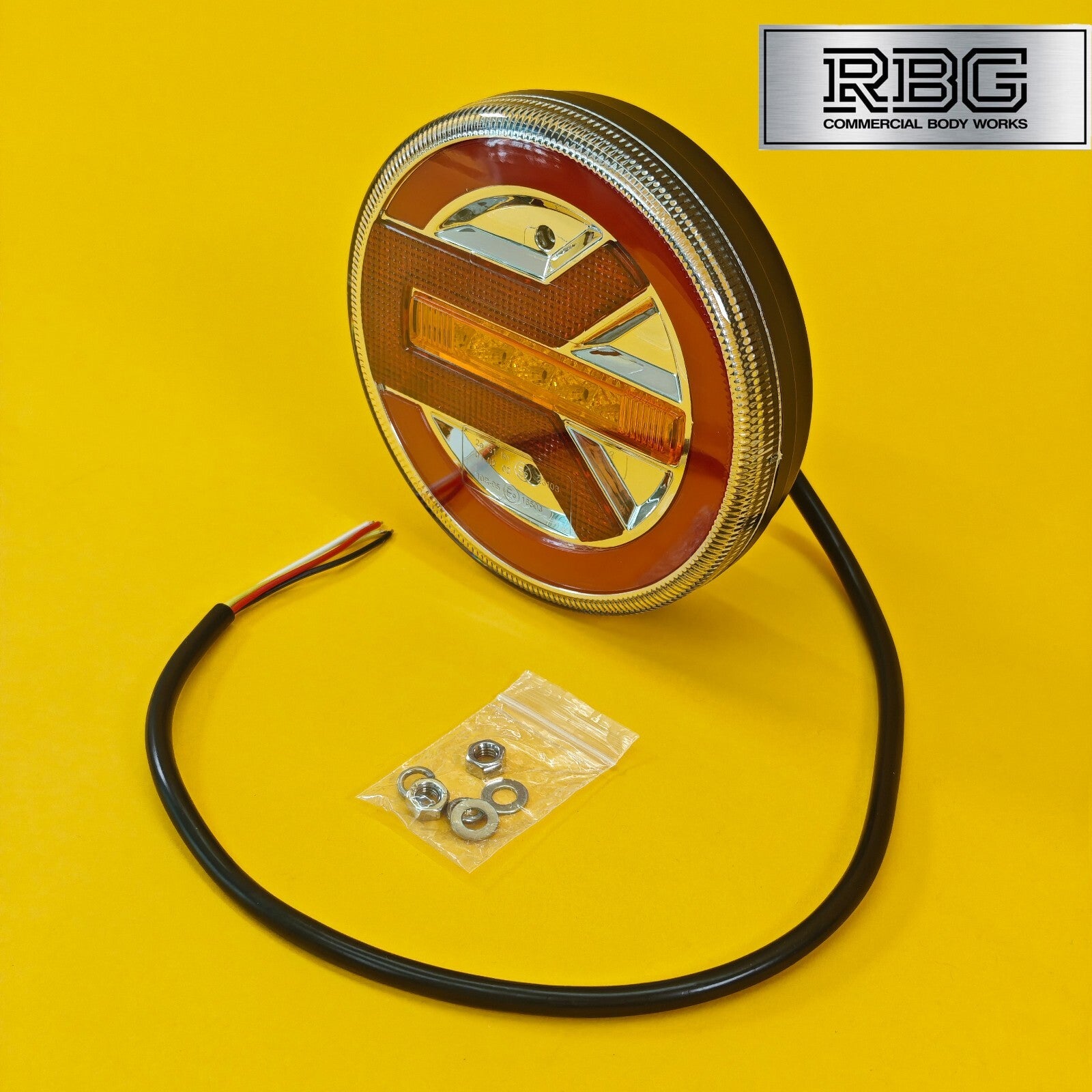 LED Combination Burger Light Round GLO 10/30V Trailer Caravan Truck Tail Light