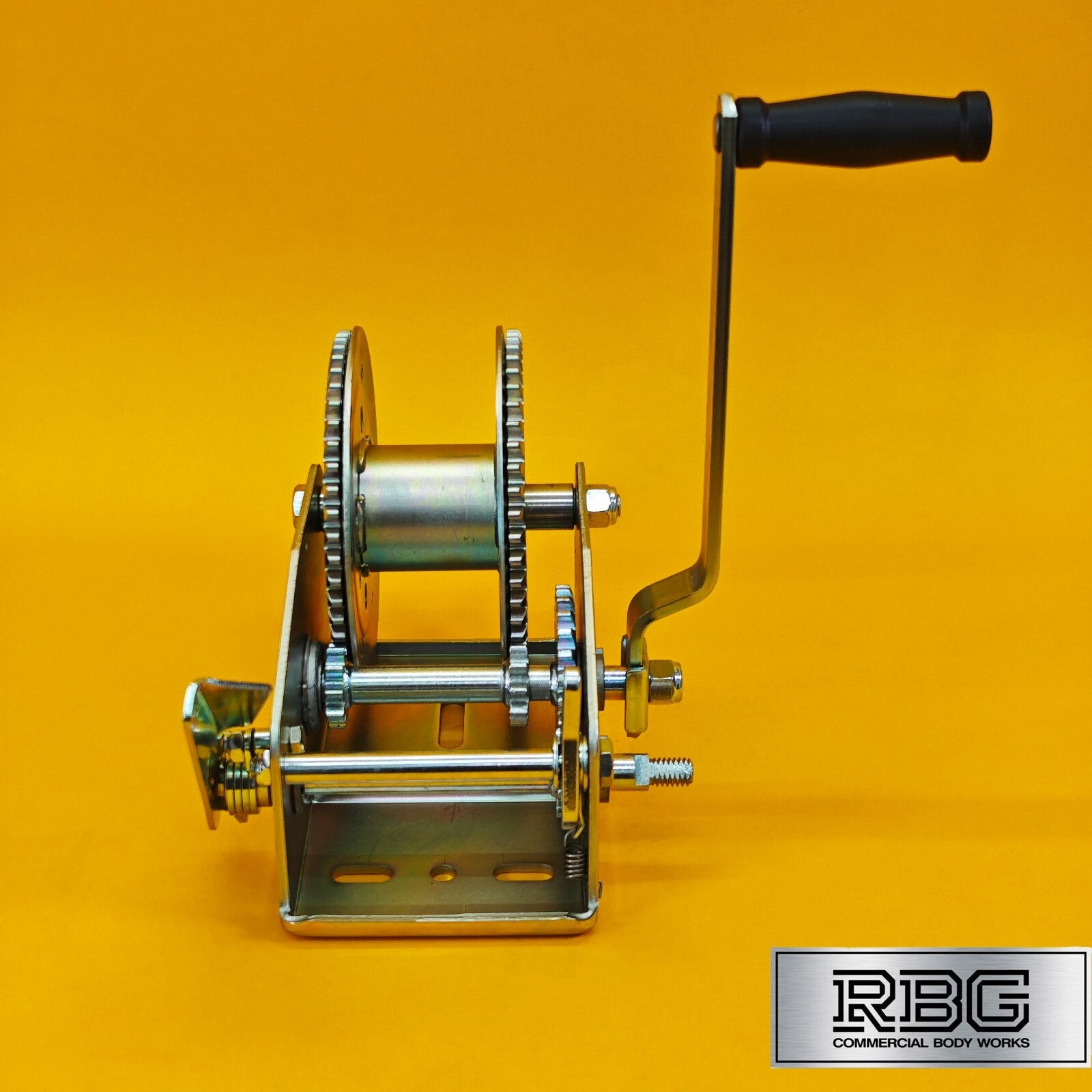 3200Lb Professional Hand Winch 1454Kg With Hand Brake Dual Speed Heavy Duty UK