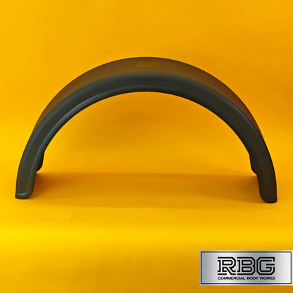 Single Wheel Mudguard Round Plastic 840x270mm Black Mud Flap Domar Truck Italy