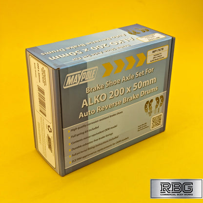 Brake Shoe Axle Set for ALKO 200x50mm Trailer Brake Drums Ifor Williams UK