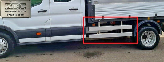 Ford Transit double cab crash rails. Side guards without corner pillars.