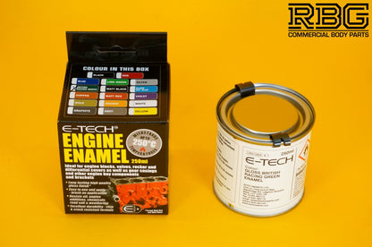 Engine Enamel Paint BRITISH RACING GREEN Gloss E-TECH 250ml Heat Resistant Car