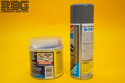 Advanced Body Filler + Technik Self Etch Primer Spray GREY Car Bodywork E-TECH