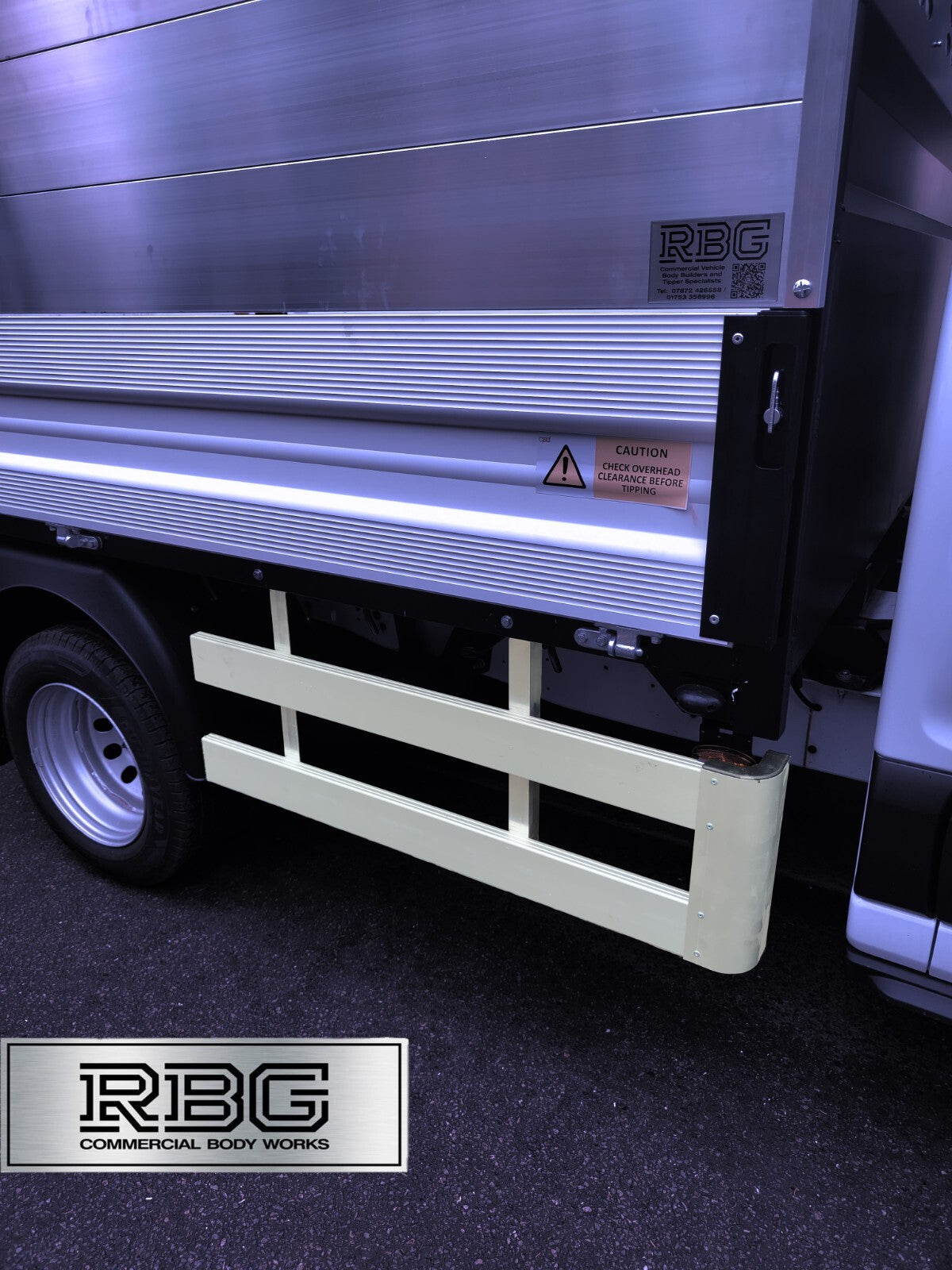 Ford Transit double cab crash rails. Side guards with corner pillars.