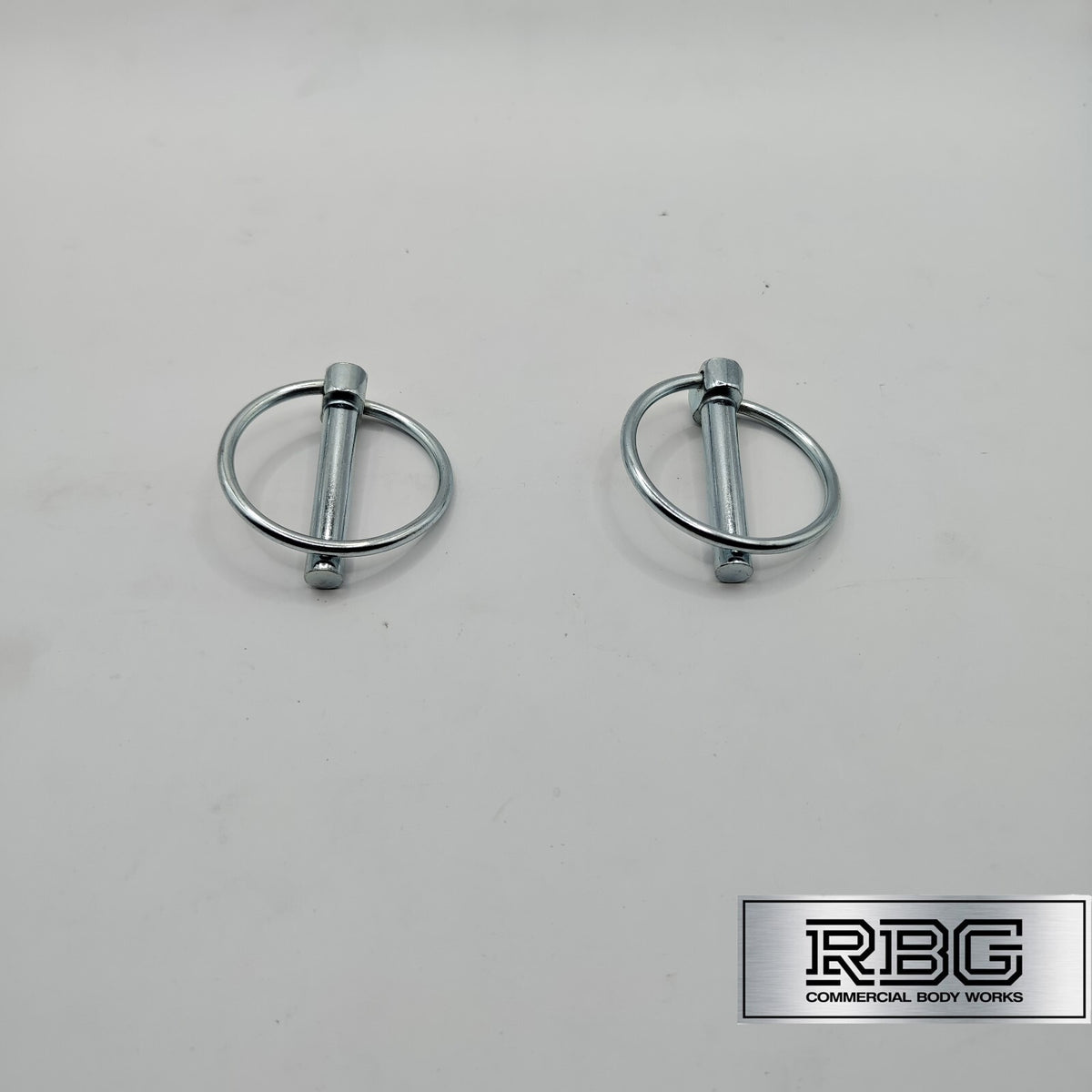 2x Lynch Pins Ø8 x 44.5mm Zinc Plated Steel Linch Pins Trailer, Tractor, Truck