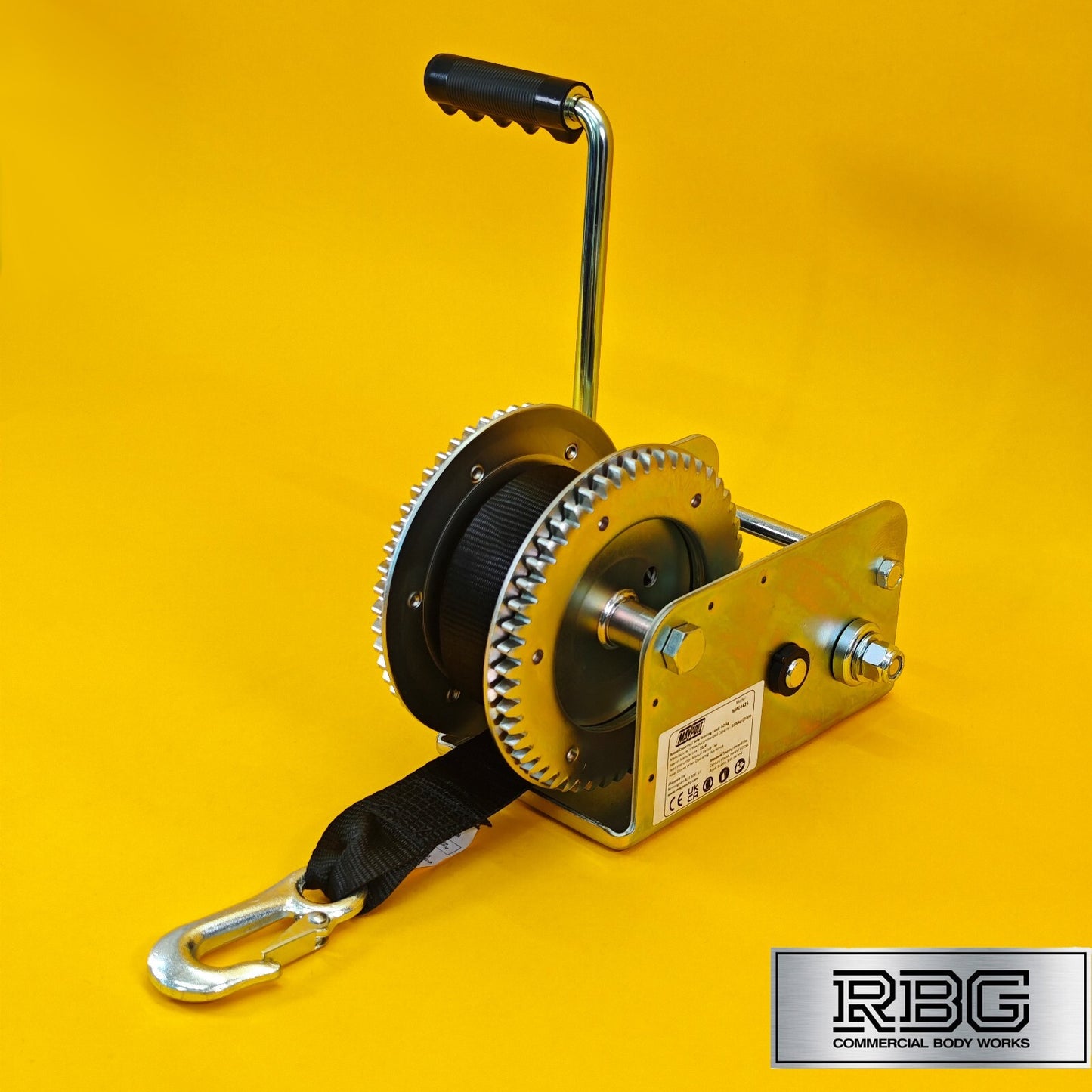 2500Lb Hand Winch + Strap & Hook 1100Kg Professional Clutch Brake Heavy Duty 7M