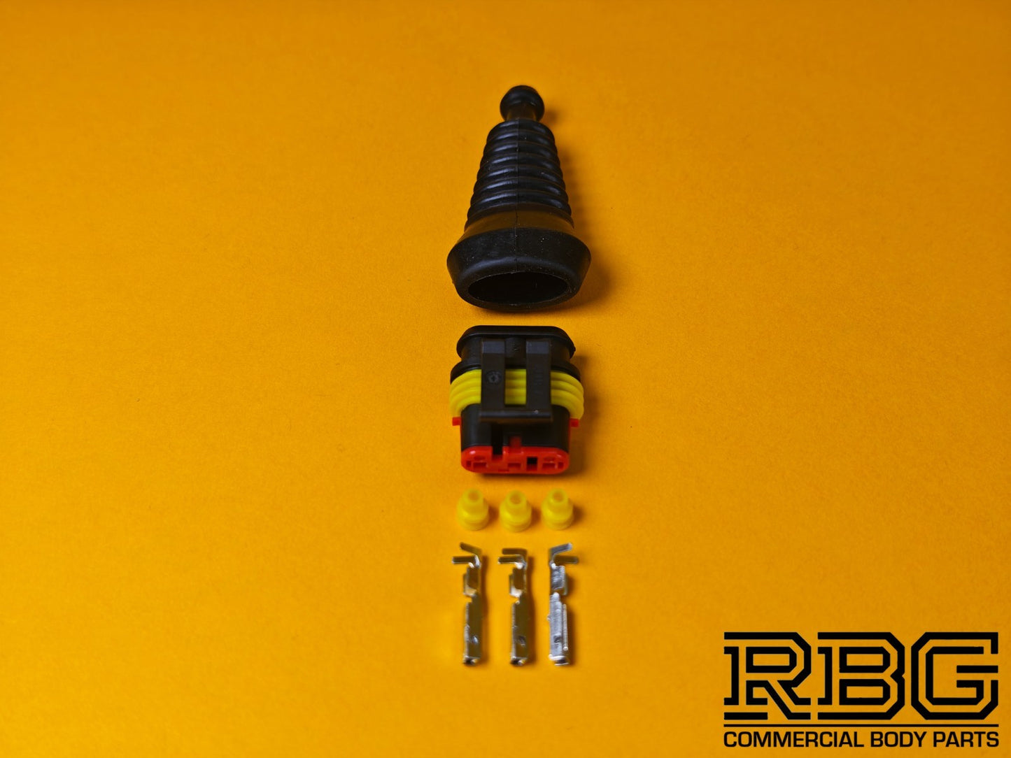 SuperSeal Connector Kit 3 Way Male With Protective Boot AMP Wiring Waterproof