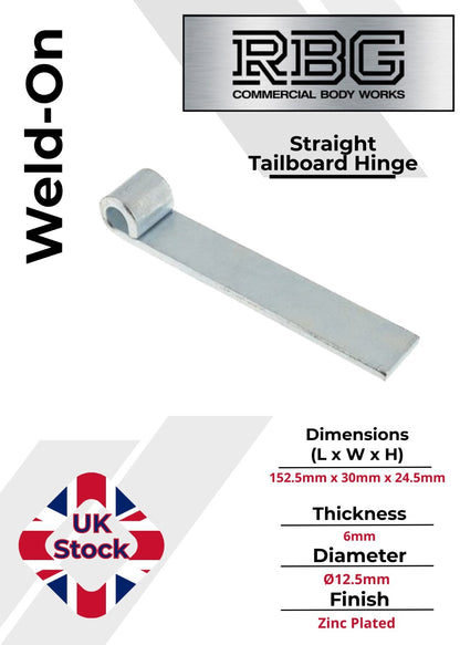 Trailer Straight Hinge Weld on Zinc Plated Tailgate Truck Tipper Drop Heavy Duty