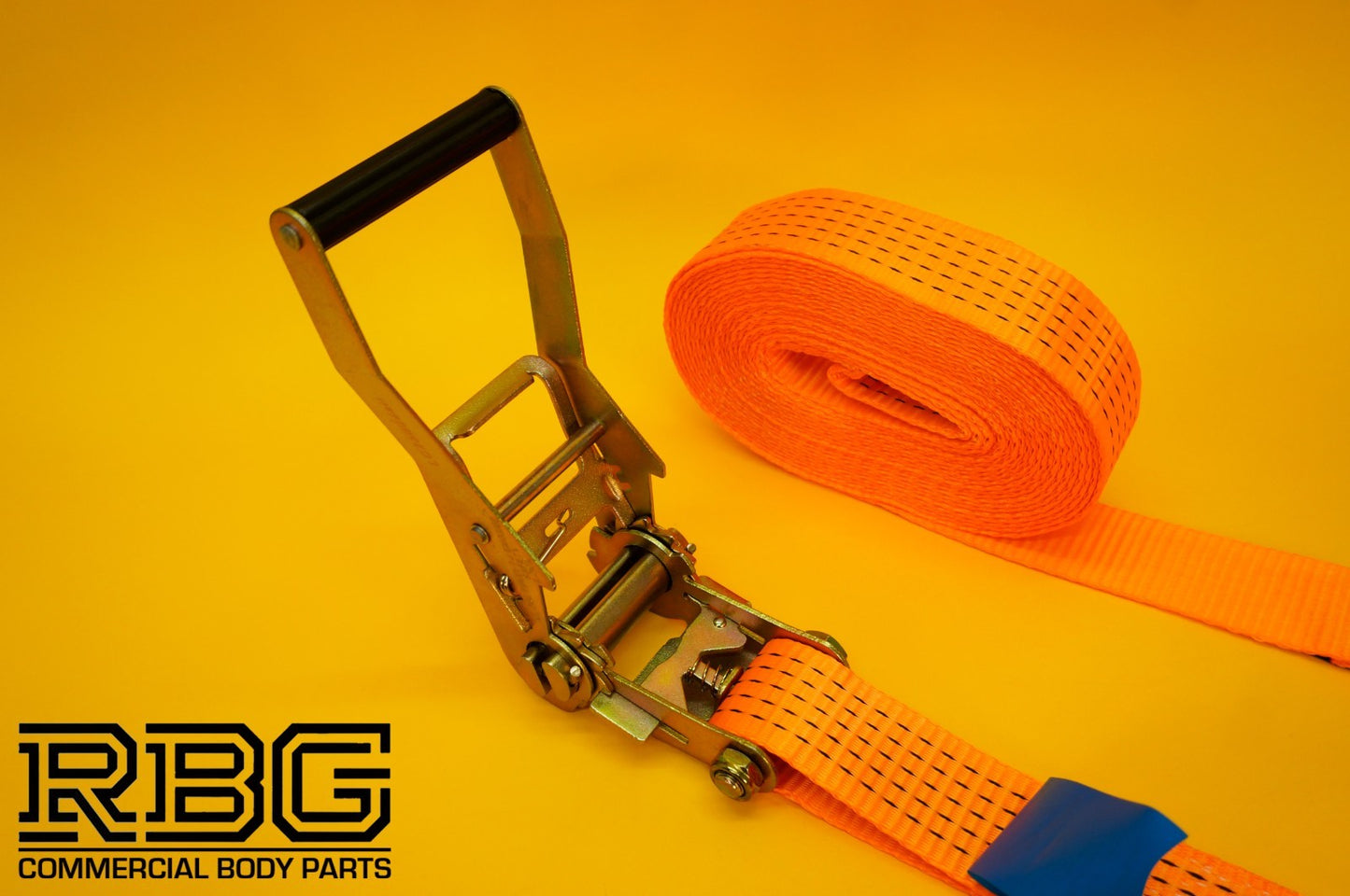 Ratchet Tie Down 50mm Strap 5ton High-Vis Orange 9m Lashing Cargo Recovery