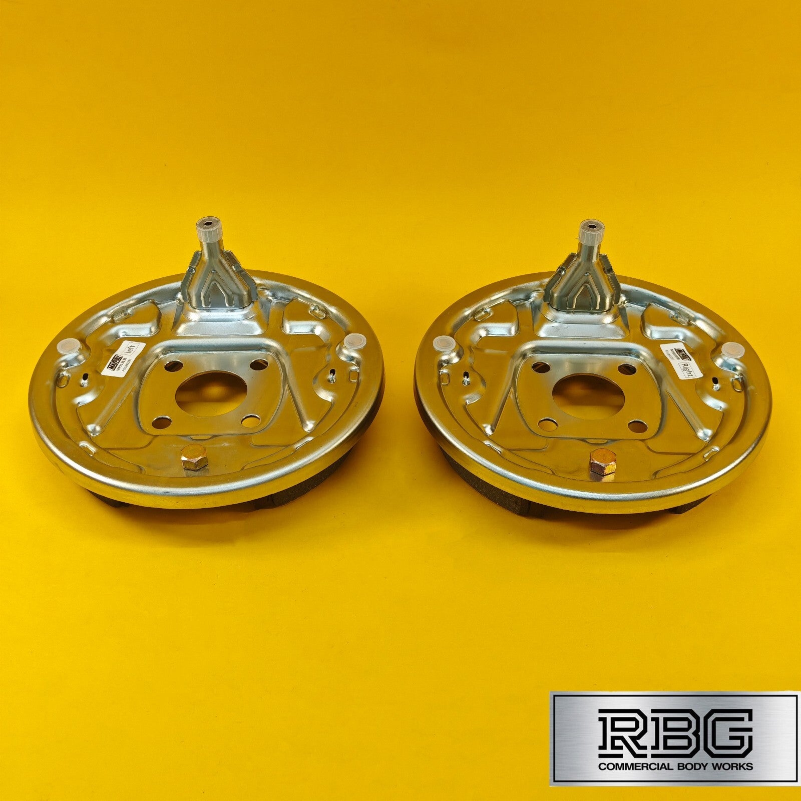 250x40 Back Plates for Brake Drums Bolt On PAIR Knott Ifor Williams Trailers UK