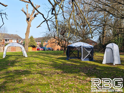 Pop Up Screen House + Air Event Shelter & Utility Shower Tent Outdoor Camping