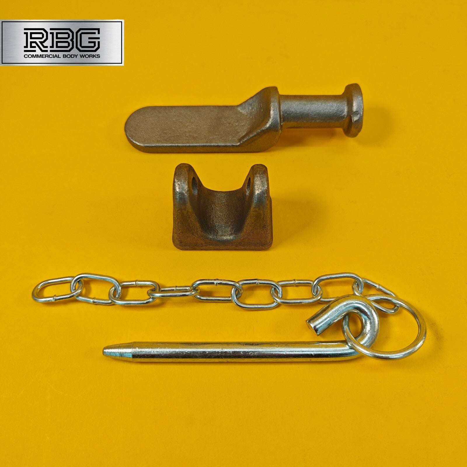 Tailboard Forket Lug 137mm Pin & Chain for Truck Dropside Tipper Trailer 1Pc SET