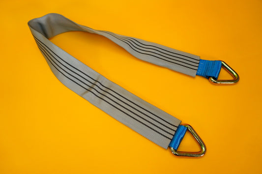 Axle Recovery Strap 5ton 50mm D-Rings + Protector 1m Lashing Cargo Heavy Duty