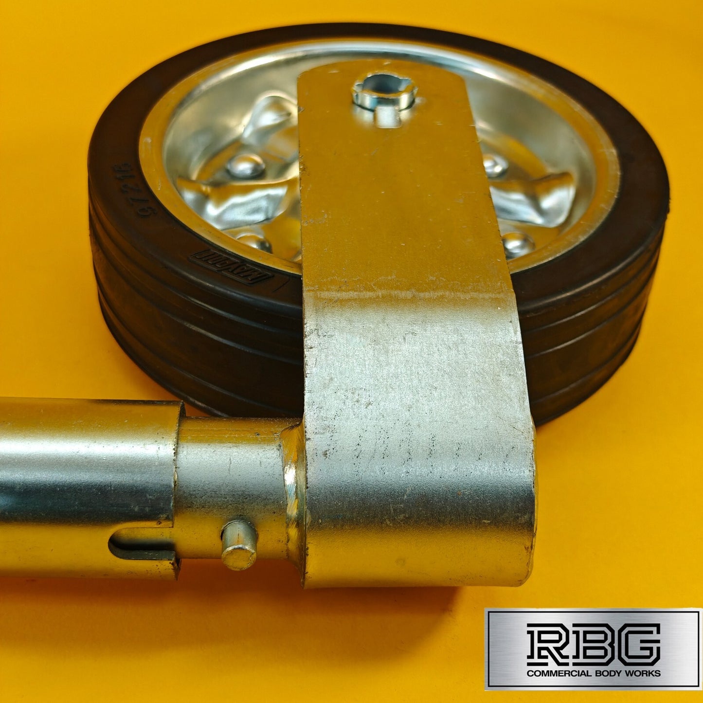 48mm Jockey Wheel Serrated Heavy Duty 500kg Trailer Ifor Williams 615-890mm