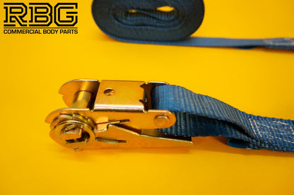 Ratchet Strap Tie Down 1500kg High-Vis Blue 5m 25mm Lashing Cargo Recovery