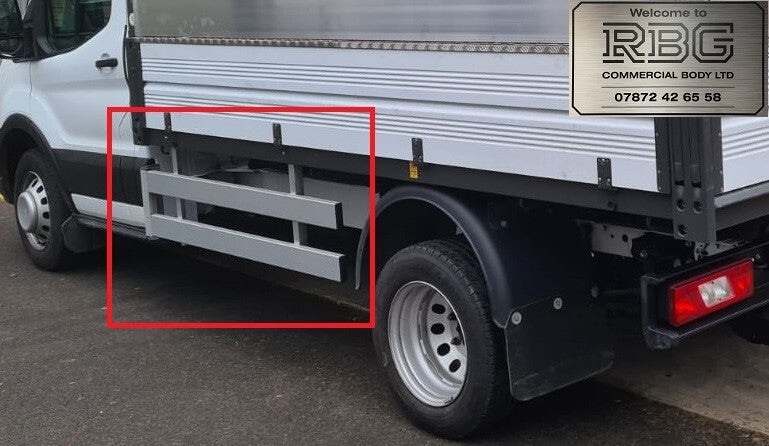 Ford Transit Single Cab Crash Rails Side Guards with Corner Pillars Tipper
