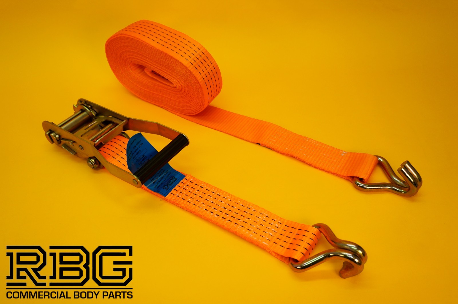 Ratchet Tie Down 50mm Strap 5ton High-Vis Orange 9m Lashing Cargo Recovery