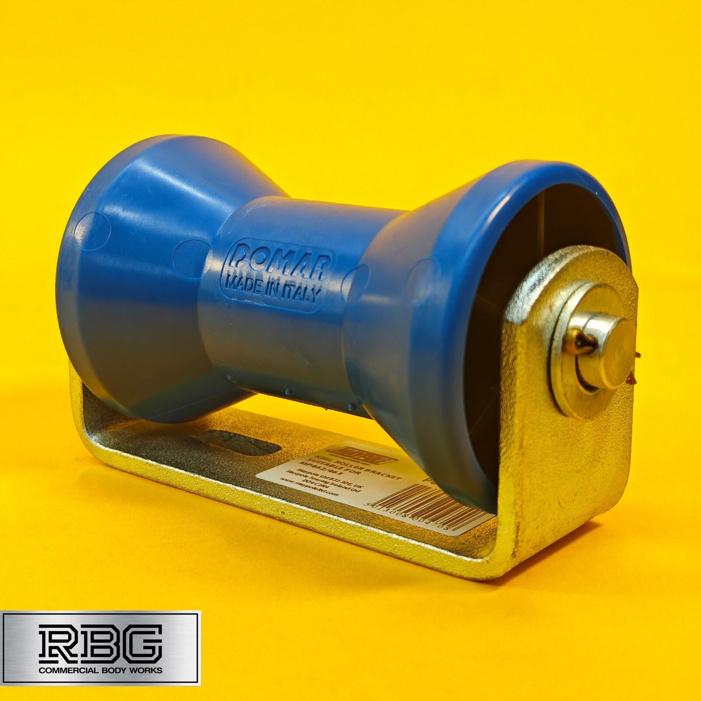 Keel Roller + Bracket 16mm Bore 128mm Width for Boat Trailers Non-Mark Domar UK