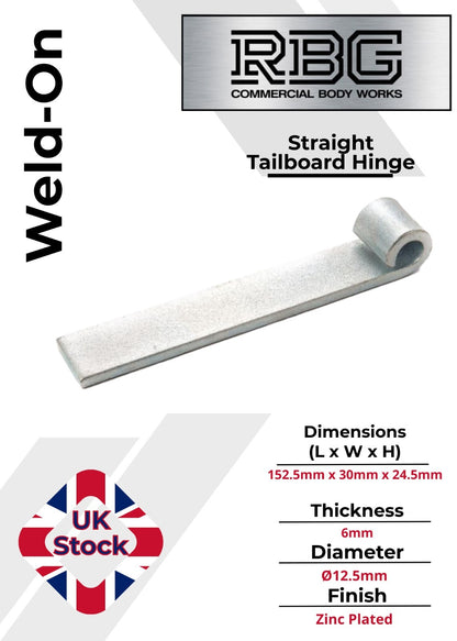 Trailer Straight Hinge Weld on Zinc Plated Tailgate Truck Tipper Drop Heavy Duty