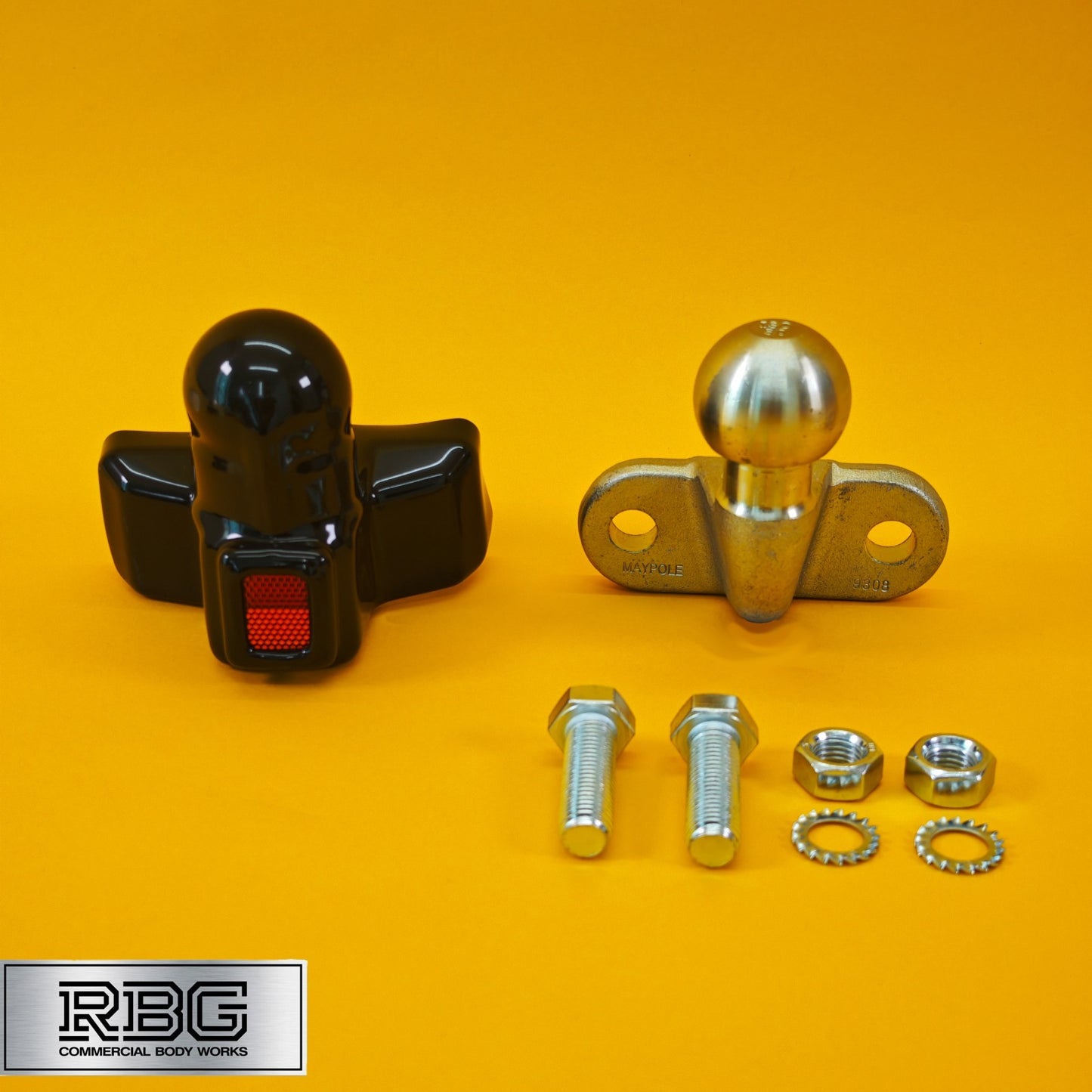 Tow Ball + Cover PVC With Reflector 50mm Tow Hitch Silver Heavy Duty Standard UK