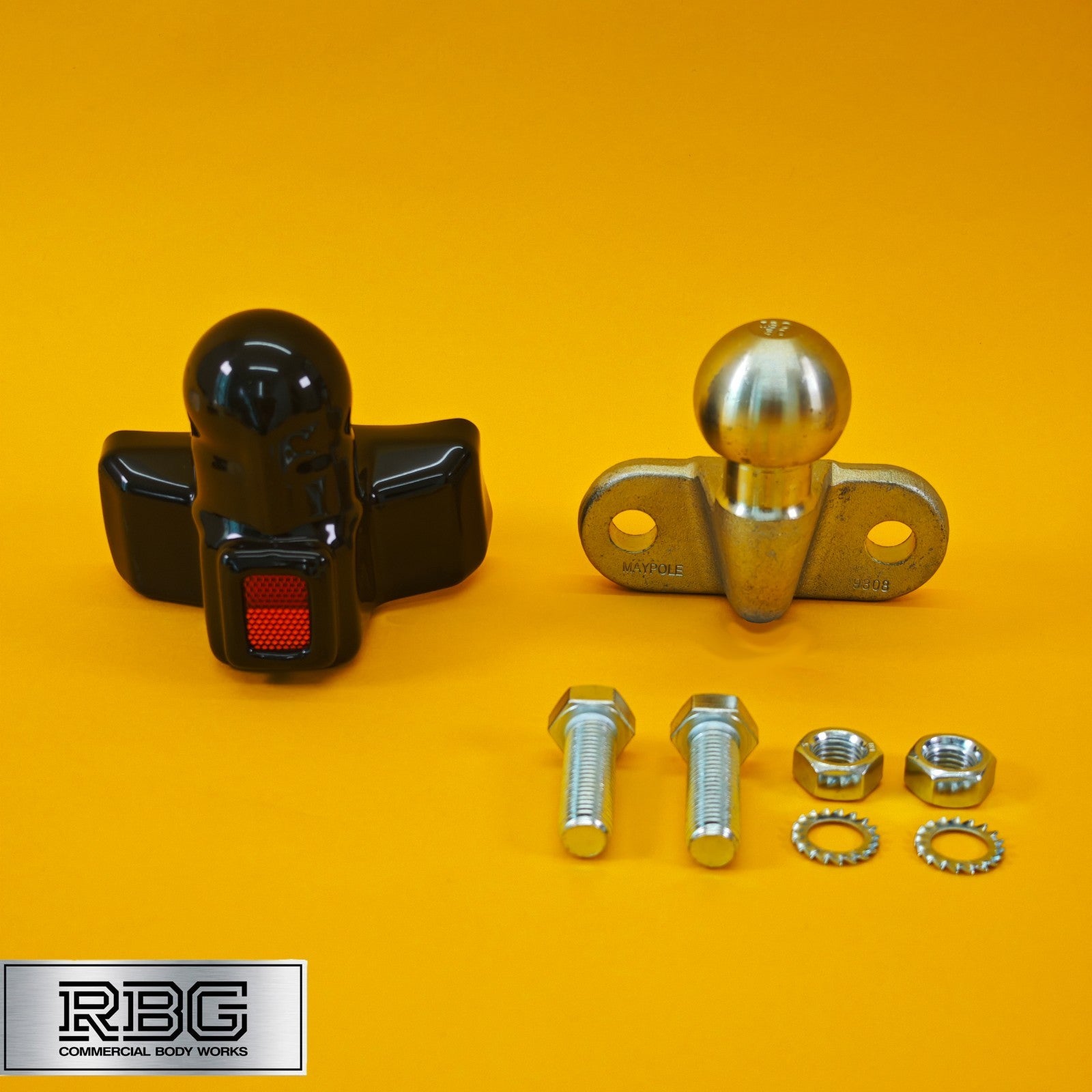 Tow Ball + Cover PVC With Reflector 50mm Tow Hitch Silver Heavy Duty Standard UK