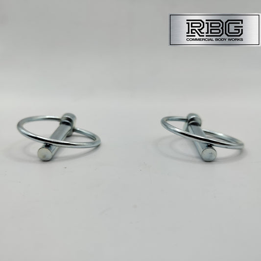2x Lynch Pins Ø8 x 44.5mm Zinc Plated Steel Linch Pins Trailer, Tractor, Truck