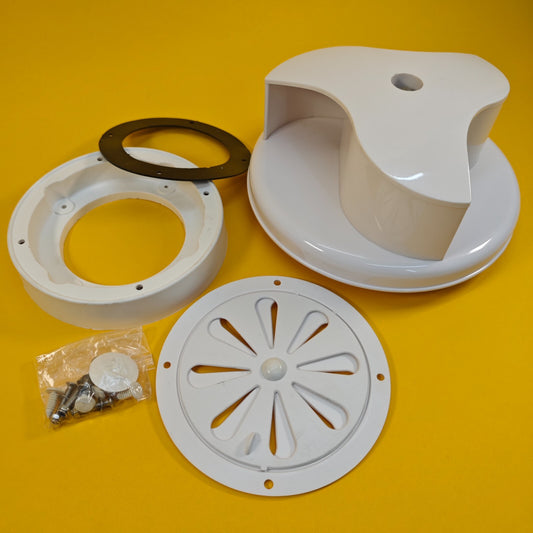 Centaflow™ Wind Driven Vent White Horsebox Classic Profile Rotary Van Roof Air