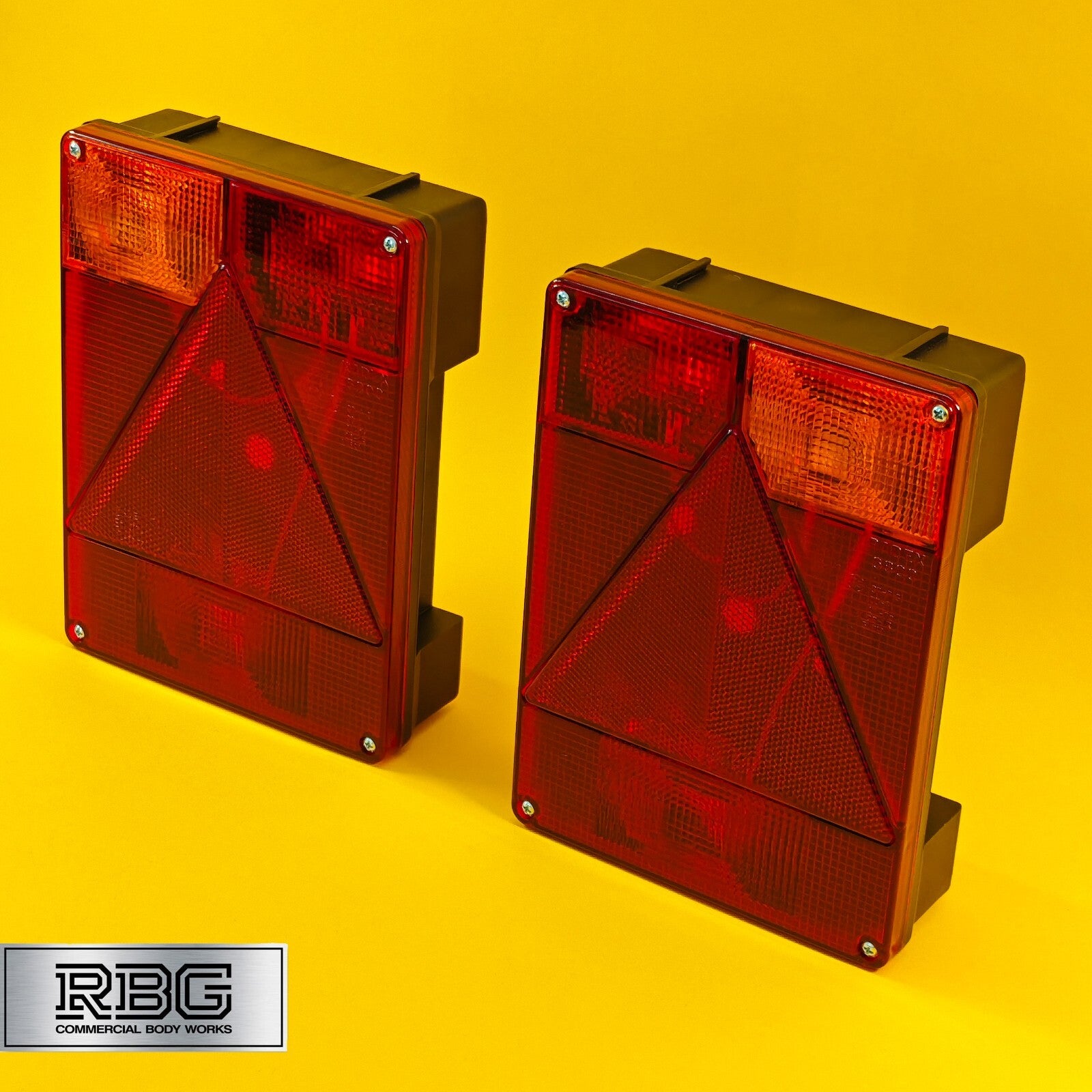 Rear Combination Light PAIR LEFT & RIGHT Rectangular Lamp Radex 6800 For Trailer