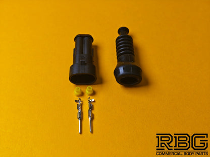 SuperSeal Connector Kit 2 Pin Female With Protective Boot AMP Waterproof IP67