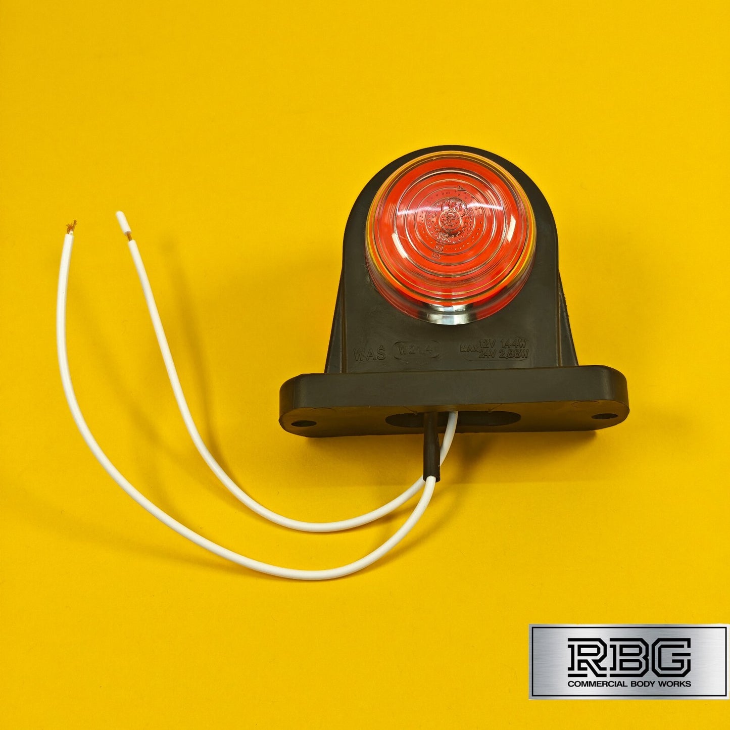 Outline Marker Lamp Red & White Rubber WAS Lighting For Trailer Caravan 12/24V