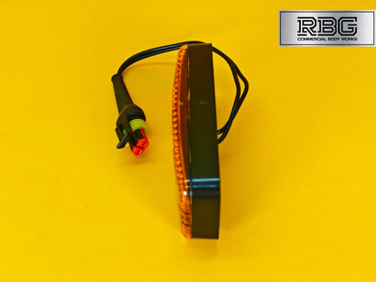 LED Side Marker Light + SuperSeal Plug 10-30V Amber Reflector Lamp for Trailer