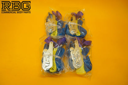 Ratchet Strap Recovery 2Ton Tie Down Alloy Wheel Hi-Vis Blue Lashing SET 4Pcs