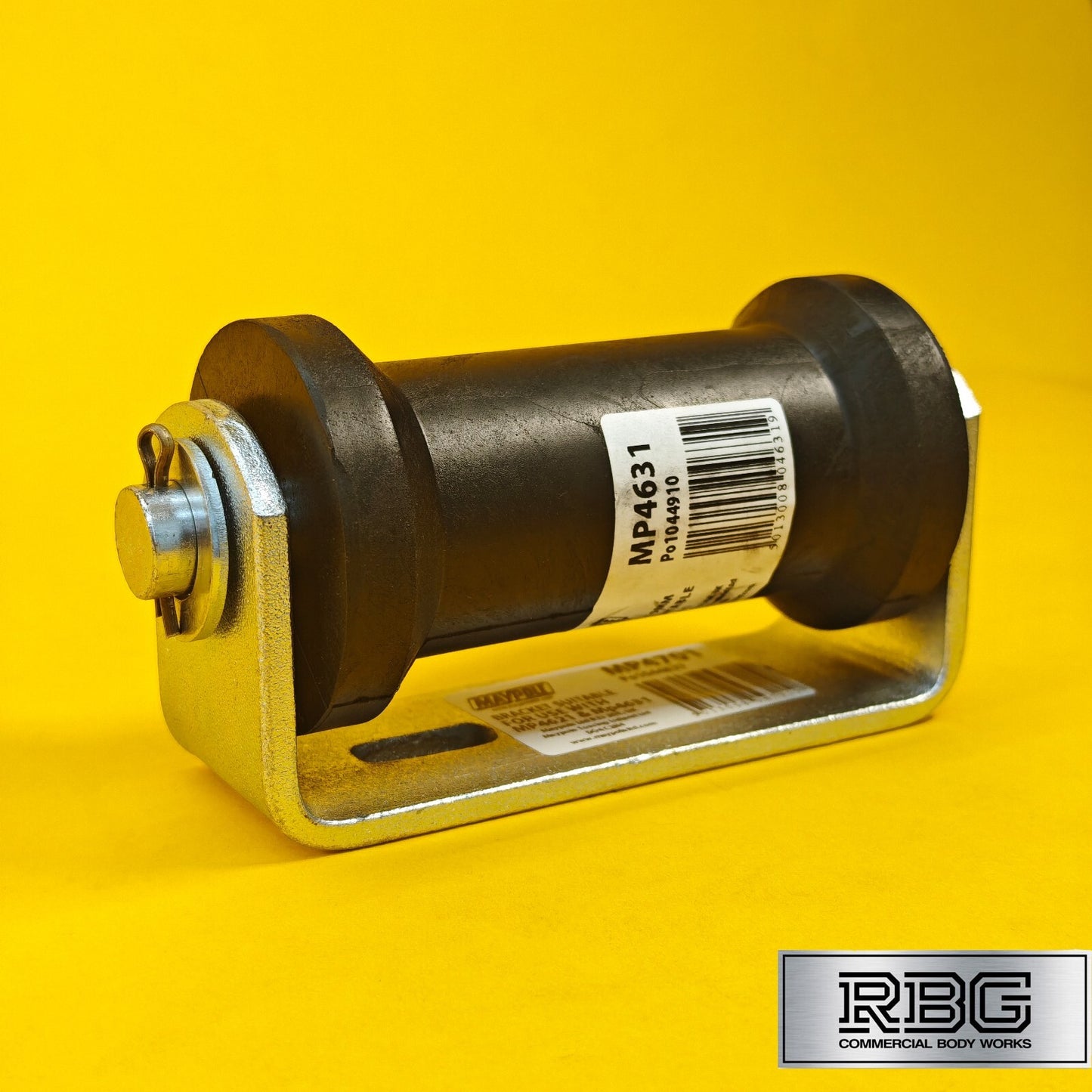 Keel Roller + Bracket 19mm Bore Flat for Boat Trailers Non-Marking Polyurethane