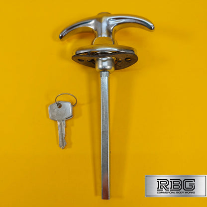 Chrome Locking T Handle T Shape Handle Trailer Doors Horsebox Caravan Camper