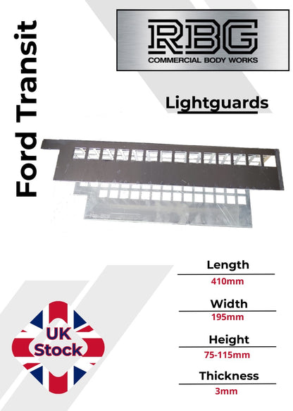 Light Guards for Ford Transit THICK 3mm Galvanized Aluminum Truck Trailer Tipper